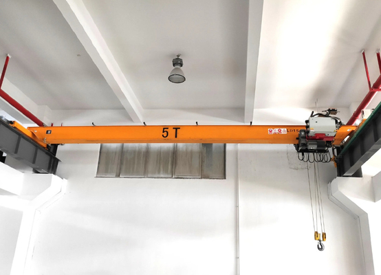 FEM 5Ton Tek Kirişli Avrupa Gezer Vinç, Arabalı Sarı Boyalı