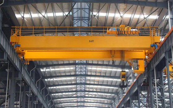Uzun Ömürlü Elektrikli Çift Kirişli Köprü Vinç Güçlü Kararlılık 20 Ton 50 Ton