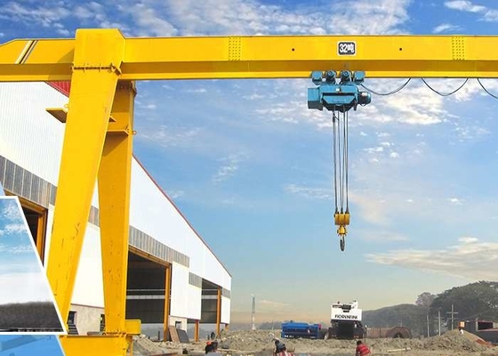 7M-40M Açıklıklı Makas Kiriş Tek Kirişli Portal Vinç 10 Ton Çimento Fabrikası için
