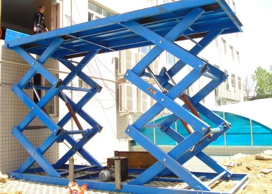 SANTO Sabit Hidrolik 3 Ton Makaslı Kaldırma 5.5KW İnşaat İçin Elektrikli Asansör