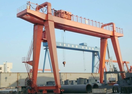 50/10 Ton Çift Kirişli Tekerlekli Portal Vinç 38,5m/Dk Kabin Kontrolü