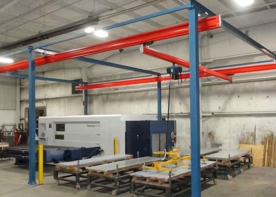 1000kgs - 3200kgs KBK Raylı Vinç Sistemi Süspansiyon Modüler Hafif Vinç