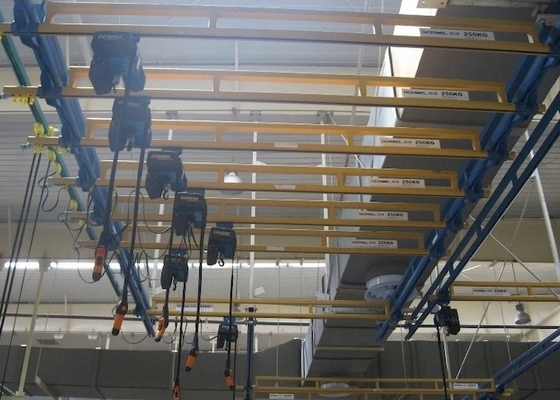 1000kgs - 3200kgs KBK Raylı Vinç Sistemi Süspansiyon Modüler Hafif Vinç