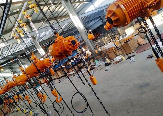 CE ISO Endüstriyel 220-690V 2 Ton Arabalı Elektrikli Zincirli Vinç