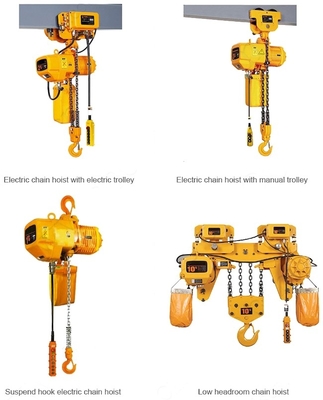 Motor Arabalı 3.2Ton Atölye Sarı Collor Elektrikli Zincirli Vinç