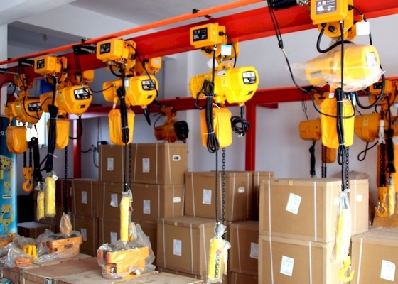 Sabit Kanca Süspansiyonlu ISO9001 500lb 1000lb Elektrikli Zincir Bloğu