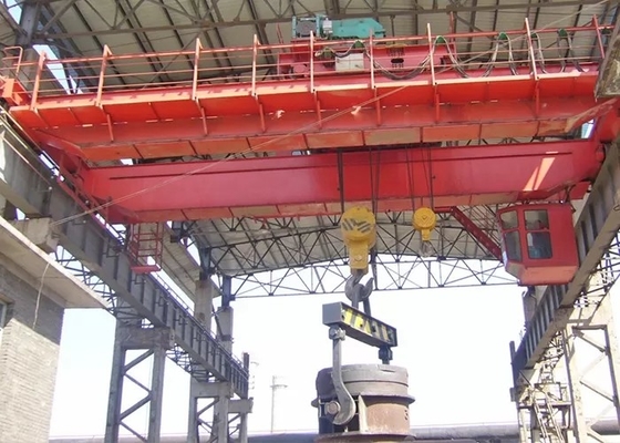 Kabin Kontrollü Çelik Fabrikası Tesisi 32 / 10t Metalurji Çift Kirişli Pota Vinç