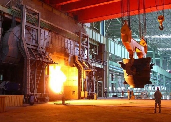 Q345B Malzeme Döküm Pota Vinç Demir Metal Döküm Gezer Vinç Erimiş Sıvı Çelik Pota