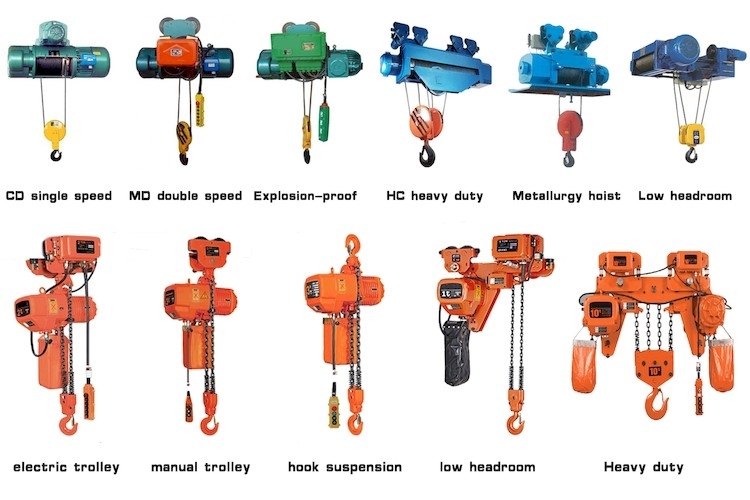 SANTO 10T 0.3-8m / Min Elektrikli Tel Halatlı Vinç, Kablosuz Uzaktan Kumandalı