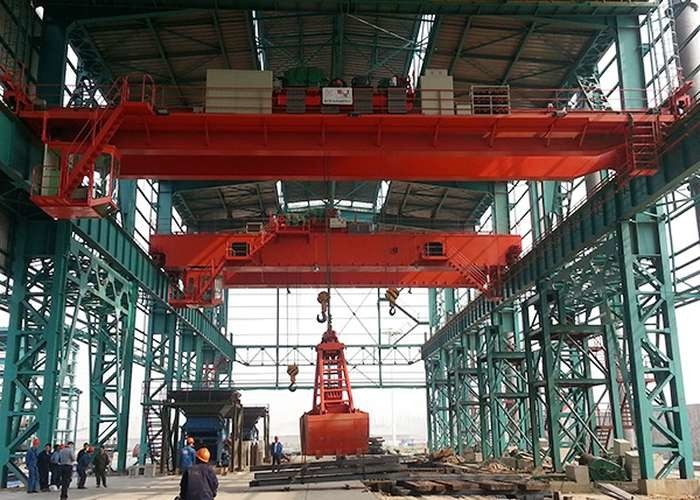 50T Uzaktan Kumandalı Çift Kirişli Eot Vinç Açıklığı 7m ila 35m Elektrikli Atölye Vinç